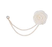 Flower Lapel Pin Wedding Decor Groom Floral Rose Brooch Suit Shirt Tuxedo Brooches Corsage Collar Pins Accessory for Business, S, Metal, no gemstone