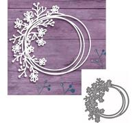 Flower Leaf Cutting Dies Stencils for Scrapbooking Cutting Dies, Embossing, Photos, Crafts, Decorative Paper Cards, Die-Cutting for Card Making Templated+Cute Brooch Pin for Home and Kitchen