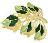 Flower Leaf Green Metal Hair Claw Clips, Large Claw Nonslip Barrettes Non-Slip No Broken Strong Hold Clamps Fashion Accessories for Woman and Girls With Long Thick Thin Curly Hair