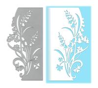 Flower Leaf Metal Die Cuts, Lily of The Valley Lace Bells Edge Cutting Dies Cut Stencils for DIY Scrapbooking Arts Crafts Album Decorative Embossing Paper Dies Card Making