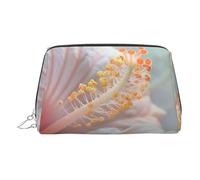 Flower Leather Toiletry Organizer Bag, Travel-Friendly Makeup Pouch for Women