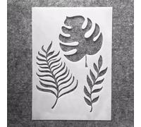 Flower Leave Painting Stencils,Reusable Three Broadleaves Stencils Painting Crafts Templates Drawing Stencil for Painting on Wood, Wall,Canvas Furniture(11.4x8.26 Inch)