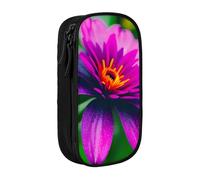 Flower Leaves Purple Red Flower Print Pencil Case,Storage Bag, Large Capacity Pencil Box, Portable Office Pen Bag With Zipper
