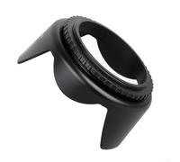 Flower Lens Hood with Screw Mount for Sony Camera Lenses, Anti-Glare Plastic Sunshade to Reduce Flare and Protect Lens, Compatible with 49mm 52mm 55mm 58mm 62mm(49mm)