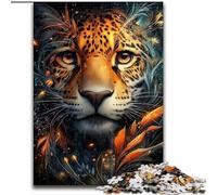 Flower Leopard 1000 Pieces Jigsaw Puzzles For Teens And Adults, Educational Games Home Decoration Birthday Present, Gifts, Wall Art (50x75cm)