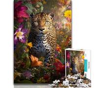 Flower Leopard Jigsaw Puzzles for Adults 2000 Piece,Toys Educational Games Stress Relieving Suitable for Desktop Decoration 70x100cm
