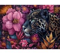 Flower Leopard Puzzle - 5000 Piece Jigsaw Puzzles for Adults - The Back Features Printed Letter Guides - The Pieces fit Together Snugly - Wooden Puzzles for Adults - Gifts Man 61.6 X 41.5 Inch s7h-569