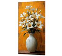 Flower Lily Painting by Numbers for Adults, Painting by Numbers Kits Canvas, DIY Color Oil Paintings Acrylic Paints, with Paintbrushes, Hobbies for Adults Women, Home Decor 8x16in Without Frame 0z-385