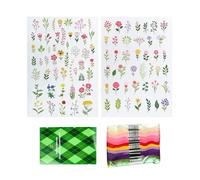 Flower Lines Designed Flower Border Patterns, Peel Away Sewing Accessories, 29.7x21x0.1cm, Hand Embroidery Patterns, Fabric Quilting Designs, Home Decor Art, for Beginners Craft Lovers Birthday