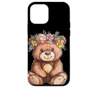 Flower-Loving Teddy Bear for a Playful Look Costume Case for iPhone 12 mini
