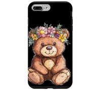 Flower-Loving Teddy Bear for a Playful Look Costume Case for iPhone 7 Plus/8 Plus