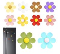 Flower Magnets, Set of 10 Magnetic Flowers for Photos Colourful Pretty Flower Decoration Magnets as Stickers for Everyone