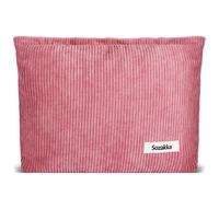 Flower Makeup Bag for Women Cute Makeup Pouch for Purse Zipper Cosmetic Bag Large Capacity Quilted Canvas Aesthetic Travel Toiletry Bags, AI pink, Pink Corduroy