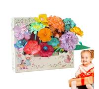 Flower Making Kit - Educational Stem Toy For Kids, Creative Craft Activity With Paper Bouquet Supplies Preschool And Classroom Projects | Fun Learning Art Girls Boys, Handmade Decorations Home