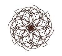 Flower Mandala Engraving Decals 42x42cm Do not Damage The Wall Surface Coffee