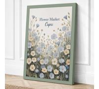 Flower Market Capri Botanical Canvas Wall Art Print 36x24 Inch