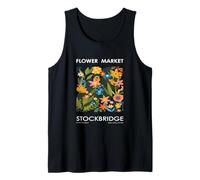 Flower Market Colorful Plants Floral Tulips Botanical Art Tank Top