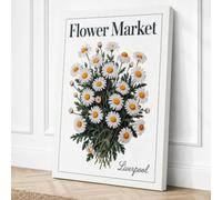 Flower Market Daisies Canvas Wall Art Print 30x20 Inch (76 x 51 cm)