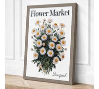 Flower Market Daisies Canvas Wall Art Print 36x24 Inch (91 x 61 cm)