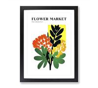 Flower Market Exhibition in Bloom No.2 Framed Print | A2 Black Framed Wall Art | Ready to Hang | Modern Floral Picture | Living Room Bedroom Lounge Office