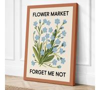 Flower Market Forget-Me-Not Canvas Wall Art Print 18x12 Inch (46 x 30 cm)