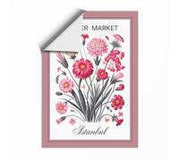 Flower Market Istanbul Botanical Unframed Wall Art Print A3 (42×29.7cm), Wall Decor for Living Room, Bedroom, Office & Home, Art Gift