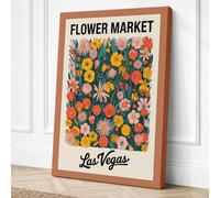 Flower Market Las Vegas Canvas Wall Art Print 36x24 Inch