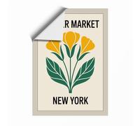 Flower Market New York Botanical Unframed Wall Art Print A3 (42×29.7cm), Wall Decor for Living Room, Bedroom, Office & Home, Art Gift