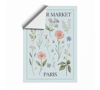 Flower Market Paris Botanical Unframed Wall Art Print A3 (42×29.7cm), Wall Decor for Living Room, Bedroom, Office & Home, Art Gift