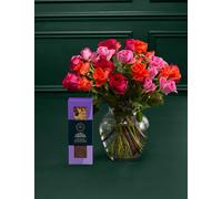 Flower Market Radiant Rose Abundance with Chocolate Florentines