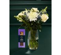 Flower Market Rose & Thistle Bouquet with Chocolate Florentines