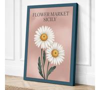 Flower Market Sicily Canvas Wall Art Print 18x12 Inch (46 x 30 cm)