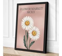 Flower Market Sicily Canvas Wall Art Print 24x16 Inch (61 x 41 cm)