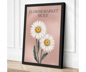 Flower Market Sicily Canvas Wall Art Print 24x16 Inch (61 x 41 cm)