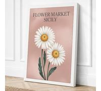 Flower Market Sicily Canvas Wall Art Print 36x24 Inch (91 x 61 cm)
