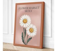 Flower Market Sicily Canvas Wall Art Print 36x24 Inch (91 x 61 cm)
