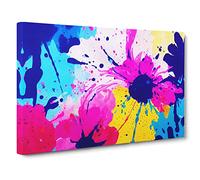 Flower Market Splash Vol.3 Canvas Print | Gallery Wrapped 30mm Frame Wall Art | 30x20 inches | Ready to Hang | Abstract Floral Picture | Living Room Bedroom Lounge Office