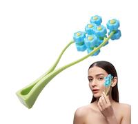 Flower Massage Roller - Y-Shaped Manual Face and Body Relaxation Tool | 3D Flower Roller Massager for Skin Care, Portable Elastic Roller for Neck, Arms, Legs, Facial, Anti-Aging Bea