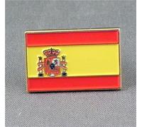 Flower Metal Brooch Enamel Spanish Flag Spain Espana)