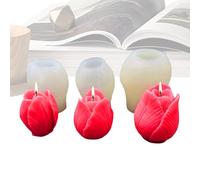 Flower Molds for Candles - Rose Silicone Candle Mould, 3D Floral Scented Wax Casting Tool, Flexible Easy Release Petal Design, Creates Detailed Botanical Decorations, Decorative Crafting Supply