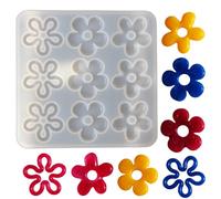 Flower Molds Silicone, 4.7 Inch Cute Flower Molds, Craft Supplies for DIY Crystal, Necklace, Earring, Jewelry, Pendants MakingMini Silicone