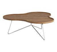 Flower Mono Coffee Table 114x39 Chrome/ Walnut
