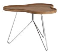 Flower Mono Coffee Table 66x45 Chrome/ Walnut