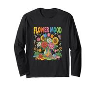 Flower Mood Trippy Psychedelic Colorful Floral Long Sleeve T-Shirt