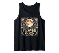 Flower Moon Vintage Botanical Full Moon Celestial Art Tank Top