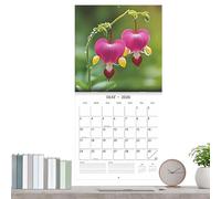 Flower Motif Calendar | Wall Calendar 2026 | Monthly Diary with Clear and Clear Display for Organisation in the Home at Workplace in the Classroom Car when Travelling and in the UK