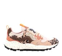 FLOWER MOUNTAIN Women's Yamano 3 Beige Milk Light Brown Leopard Suede
