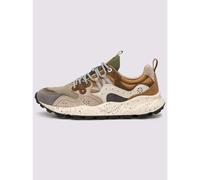 Flower Mountain for man. 2017816-01 Leather Sneakers Yamano3 brown (44), Flat, Laces, Casual