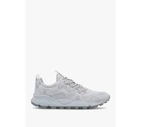 FLOWER MOUNTAIN Mens Yamano 3 Uni Light Grey Soft Nubuck Trainers M