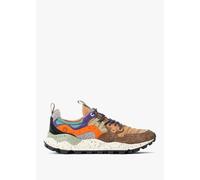 FLOWER MOUNTAIN Mens Yamano 3 Uni Suede/Nylon Trainers In Beige Multi Mens Eu Sizes: 46, Colour: Tan Suede